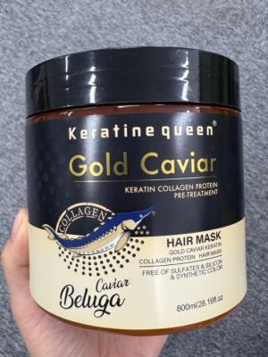 Maska do włosów Gold Caviar z keratyną, kolagenem i proteinami, 800 ml 鱼子酱发膜