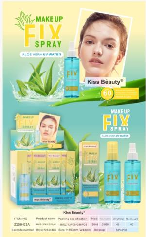 Kiss Beauty Spray utrwalający makijaż z aloesem – nawilżający, 120 ml 定妆水