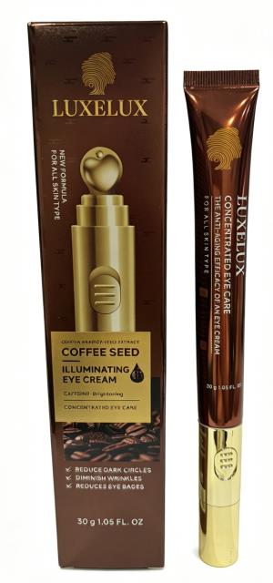 LUXELUX Rozświetlający krem pod oczy z ekstraktem z nasion kawy i kofeiną LUXELUX COFFEE SEED ILLUM