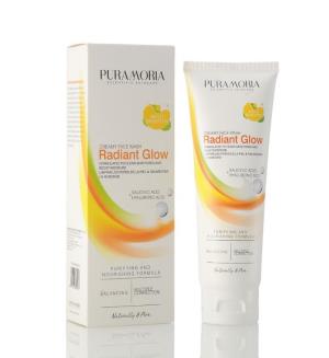 PURAMORIA Radiant Glow – kremowy żel do mycia twarzy z kwasem salicylowym i hialuronowym 洗面奶