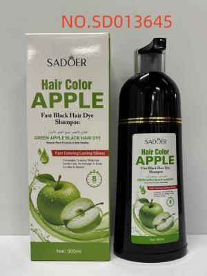 SADOER – czarna farba do włosów „Green Apple” (naturalna czerń) SADOER青苹果黑色染发剂(自然黑)(外文版)500ml“竞品”“一口
